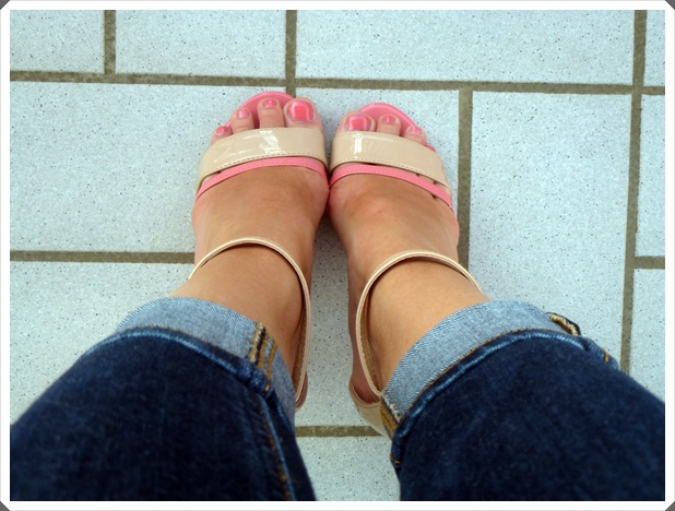 Sandalen beige nude rosa